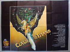 Five Sci-Fi folded Quads including Clash of the Titans (1981) Original British Quad film poster (