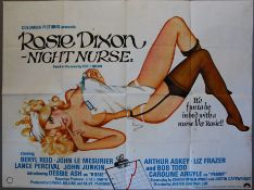 Fifteen Adult X certificate folded Quads including Rosie Dixon - Night Nurse (1978) (Chantrell)