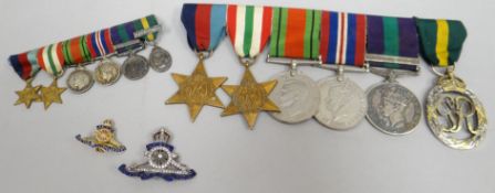 A WWII and later group of six medals to the grandfather of the vendor, Major D W C Solven (Royal
