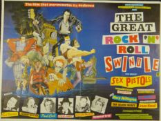 The Great Rock `n` Roll Swindle (1982) UK Quad, 30ins x 40ins Sex Pistols `mockumentary`.