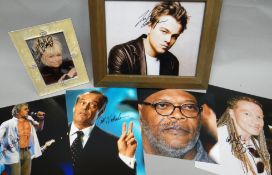 A parcel of entertainment celebrity autographs, mainly photographs, including Roger Daltrey,