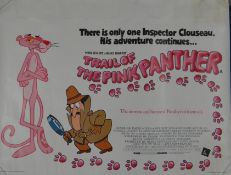 Two different UK quad posters for 'The Trail of the Pink Panther' and four single sheets for the