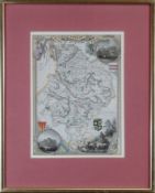 W Palmer for Carington Bowles antique coloured map of 'Huntingdonshire' 10.25 x 7.75 ins (26 x 20