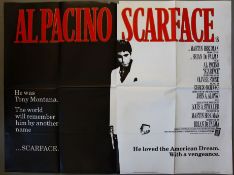 Scarface Al Pacino Original First Release British Quad film poster (30 x 40 inch) Printed in England