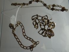 Three 9ct yellow gold link-bracelets, 18.12gms total