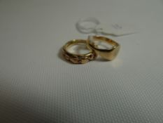 Two 9ct yellow gold rings (one by Clogau Welsh gold), 5.78gms