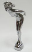 A white metal 'Flying Lady' car-bonnet mascot