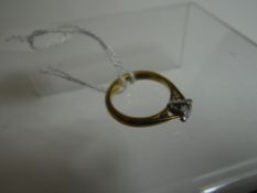 An 18ct yellow gold diamond solitaire ring, 0.5ct visual estimate, 4.31gms total