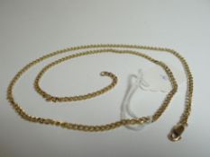 A 9ct yellow gold cable-link necklace, 15.2gms