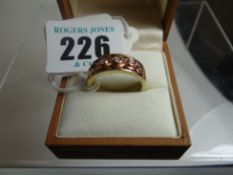 A limited edition (371/2200) 'Clogau Gold of Wales' 9ct yellow gold two-tone 'tree of life' ring,
