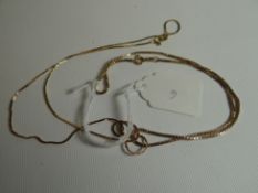 Two 9ct yellow gold necklaces, 7.4gms