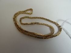 A 9ct yellow gold rope-link necklace, 21.6gms