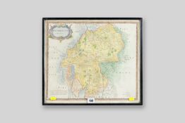 ROBERT MORDEN a coloured and tinted map of Westmoreland, 15 x 17 ins (38 x 43 cms) including margin