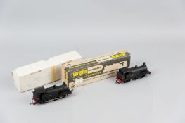 Two Wrenn 0-6-0 W2205 tank locomotives (boxed with instructions), 6 ins (15 cms) long
