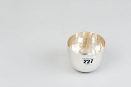 A bowl - a heavy plain silver goblet bowl by George Lambert, 4.6 ozs, London 1894