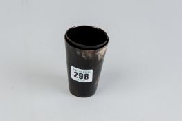 Two small buffalo horn spirit beakers