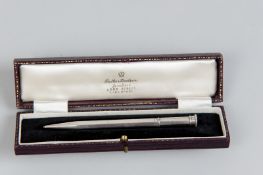 A pencil - a cased silver Mordan propelling pencil, London 1911