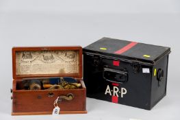 A mahogany cased 'Improved Patent Magneto' electric machine for nervous diseases (appears