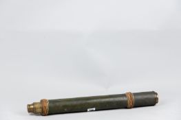 A brass single draw telescope inscribed 'T Hemsley & Son, Tower Hill, London' and the words 'Day