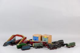 A quantity of Hornby Dublo and Wrenn spare parts to include a City of Liverpool body shell, a