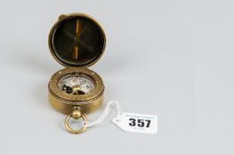 An all brass encased Cavalry School compass by J H Steward