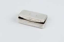 A snuff box - a small oblong silver snuff box, 1 oz, Birmingham 1825
