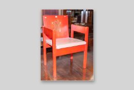An Investiture chair designed by Anthony Armstrong Jones, Earl of Snowdon, Carl Toms and John Pound,