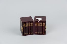 A miniature set of eight volumes of Shakespeare's works, edited by J Talfourd Blair, produced by