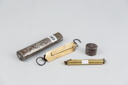 An early brass faced Salters spring balance to weigh up to 11lb in a tubular steel carrying box