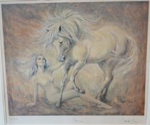 GORDON KING coloured limited edition 117/450 print - entitled 'Summer' signed and entitled in