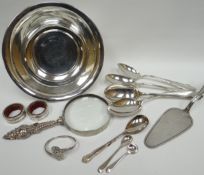 A parcel of EPNS and Continental silver flatware etc