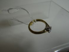 An 18ct yellow gold diamond solitaire ring, 0.5ct visual estimate, 4.31gms total