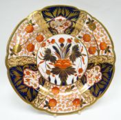 A mid-nineteenth century Spode plate decorated in the Imari palette, pattern number 1409, 10ins diam