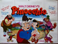 Walt Disney collection of over Forty Disney cinema Quad posters including 