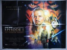 Large lot Forty plus Cinema Quads including Star Wars The Phantom Menace with Drew Struzan art, Star