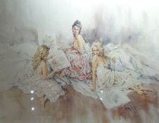 GORDON KING coloured limited edition 506/750 print - entitled 'Trilogy' signed and entitled in