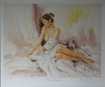 GORDON KING two coloured limited edition prints - entitled 'Studio Read' and 'Untitled' signed in