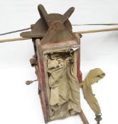 A red painted wooden farmer's seed-sower 'The Aero'