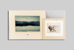 J MERVYN PRITCHARD etching (unframed), circa 1924, signed and entitled 'St Govans Chapel,