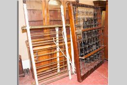 An all brass three quarter bed with irons and mattress base