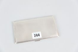 A full size oblong engine turned gentleman's cigarette case, 7.9 ozs, Birmingham 1951