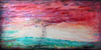 TIM FARRINGTON (AARDMAN ANIMATIONS) oil on canvas - large abstract impressionist painting of