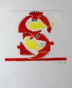 GRAHAM SUTHERLAND lithograph entitled 'The Letter S', original mid 20th Century lithograph signed