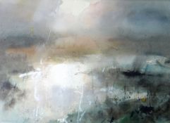 WILLIAM SELWYN watercolour - 'Autumn Morning Light, Foryd Bay, Caernarfon', signed and with