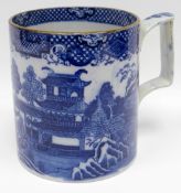 SWANSEA (Cambrian) pottery - rare 'frog' mug, of traditional straight-sided form with angular