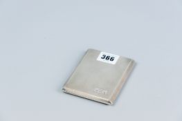 A gentleman's engine turned silver cigarette case, 4.6 ozs, Sheffield 1946