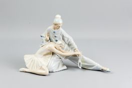 Lladro from 1979 to circa 1990 - 'Pierot & Columbine', 23 cms high
