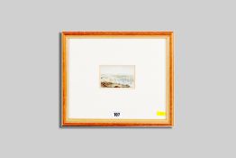 J M KRONHEIM & CO, LONDON miniature coloured print - Menai Suspension and Tubular Bridges with