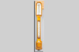 An oak encased Admiral Fitzroy storm barometer, 101 cms long
