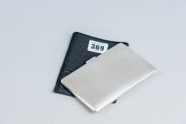 A gentleman's engine turned silver cigarette case, inscribed interior and with Boodle & Dunthorne